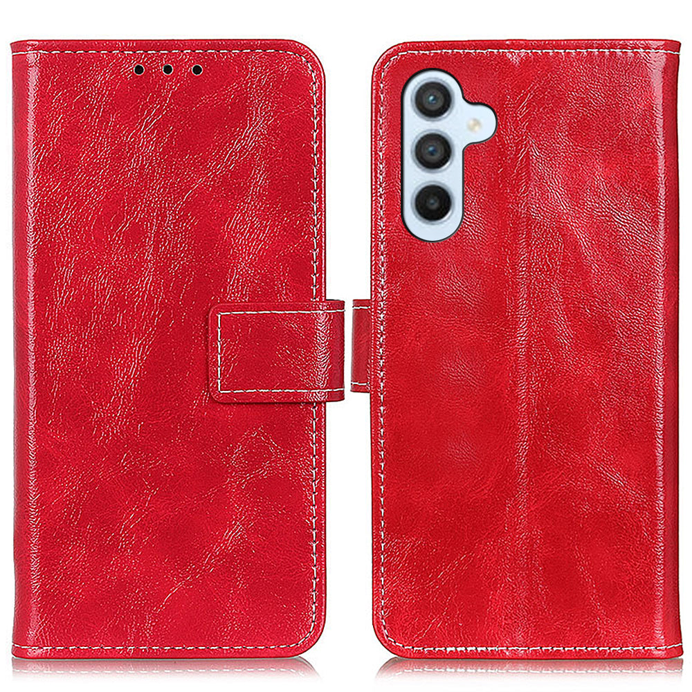For Samsung Galaxy F34 5G M34 5G Crazy Horse Texture PU Leather Case Stand Wallet Retro Phone Cover For Samsung Galaxy F34 5G M34 5G Crazy Horse Texture PU Leather Case Stand Wallet Retro Phone Cover